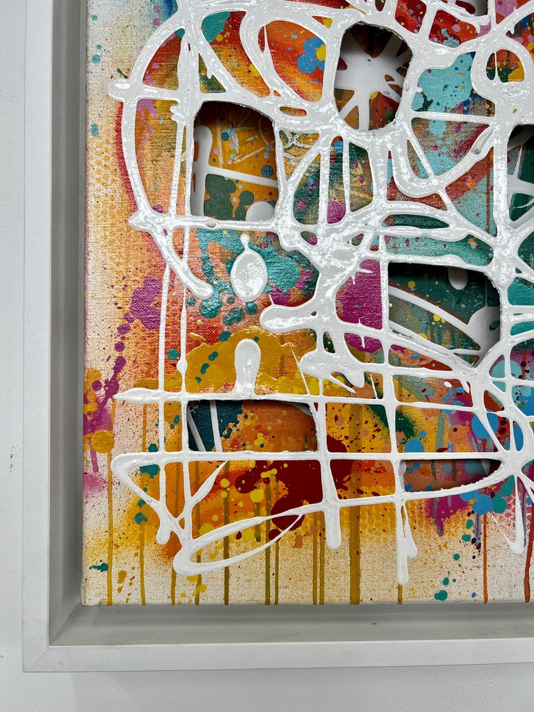 NEBAY Graffiti Art painting on canvas by French artist NEBAY Blossom