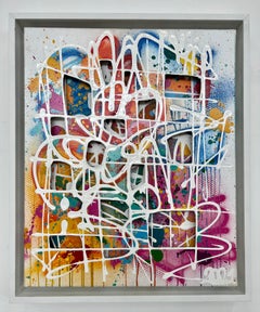 Graffiti Art painting on canvas by French artist NEBAY: Blossom