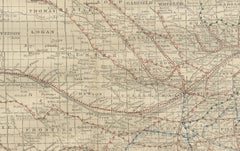 Nebraska Railroad Map 1888 – Rand McNally Antique Lithograph
