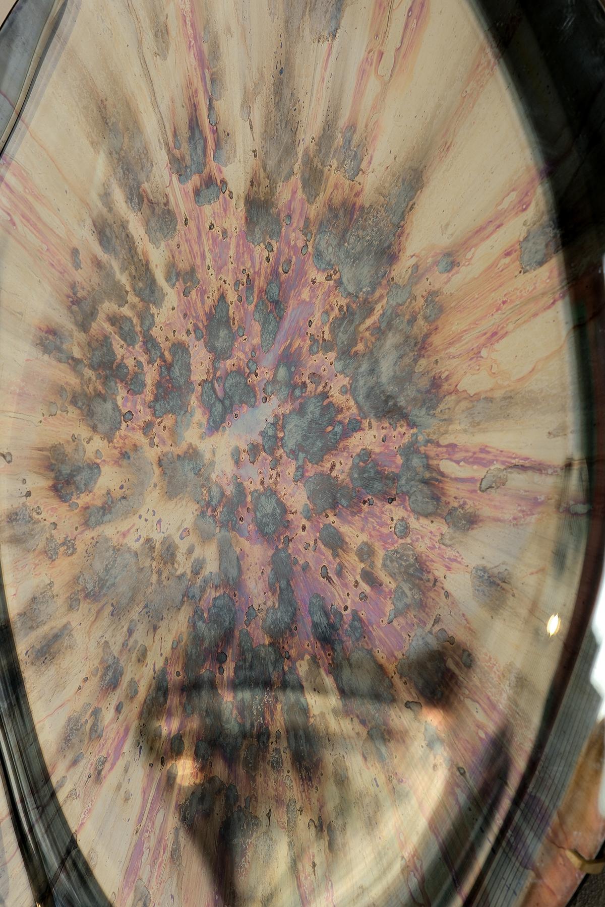 Turkish Limited Edition Nebula IIV Concave Multicolor Oxidized Mirror by Homa For Sale