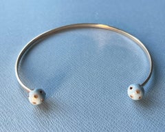 Neck Bangle Chpker Necklace Light Blue Enamel Diamond