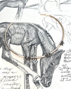 Neck Bangle Necklace Diamond Bow Victorian Style