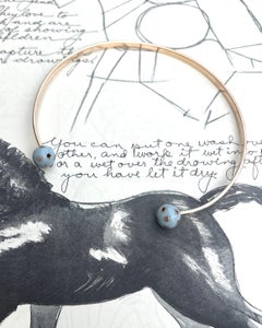 Orb Necklace Light Blue Enamel Diamonds Victorian Style Collar