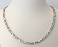 Necklace - 14K White - 22.02ct - Natural diamond - GWLAB