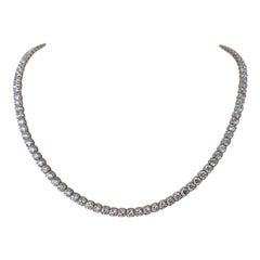Necklace - 14K White - 22.02ct - Natural diamond - GWLAB