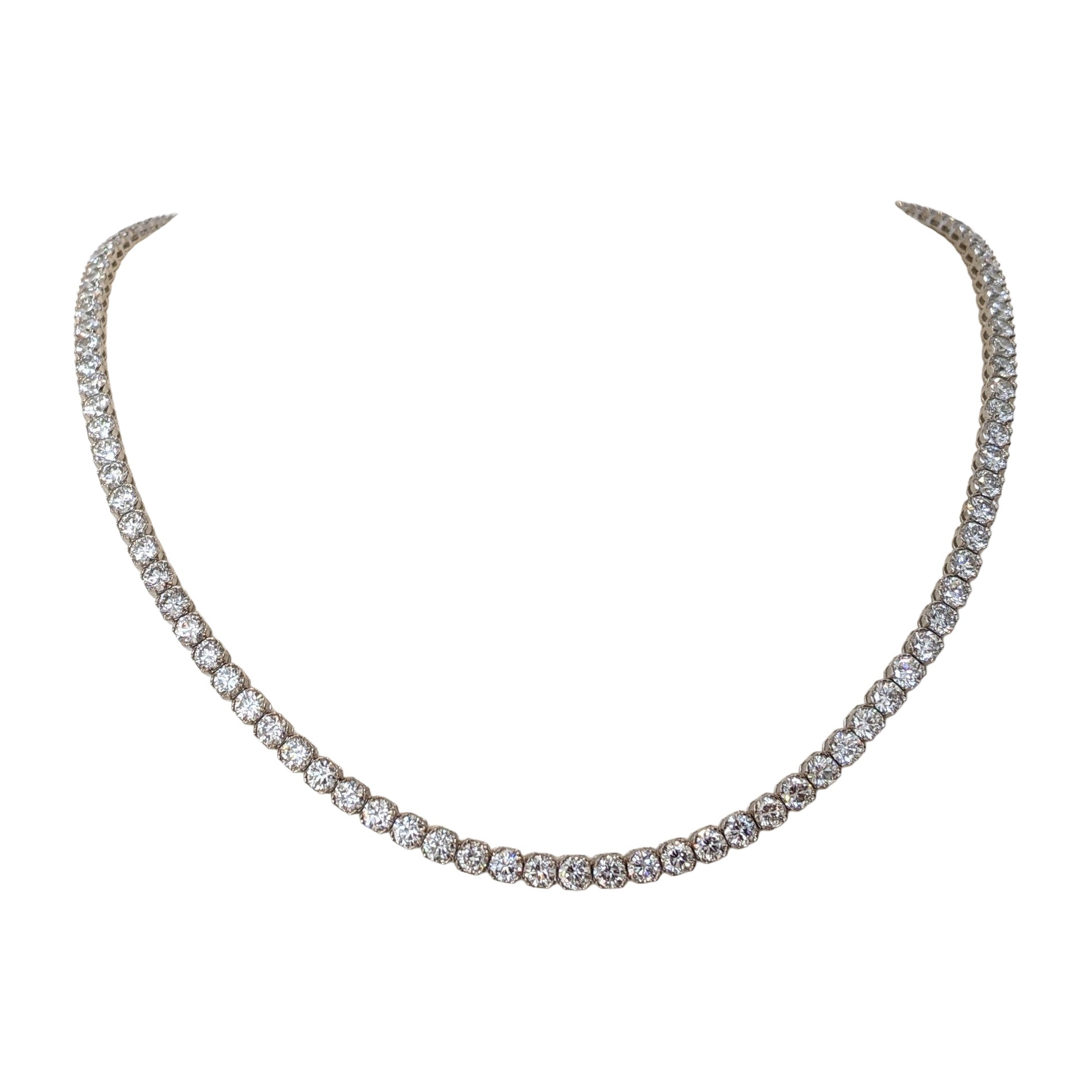 Collana - Oro bianco 14K - 26,70 ct - Diamante naturale - IGI