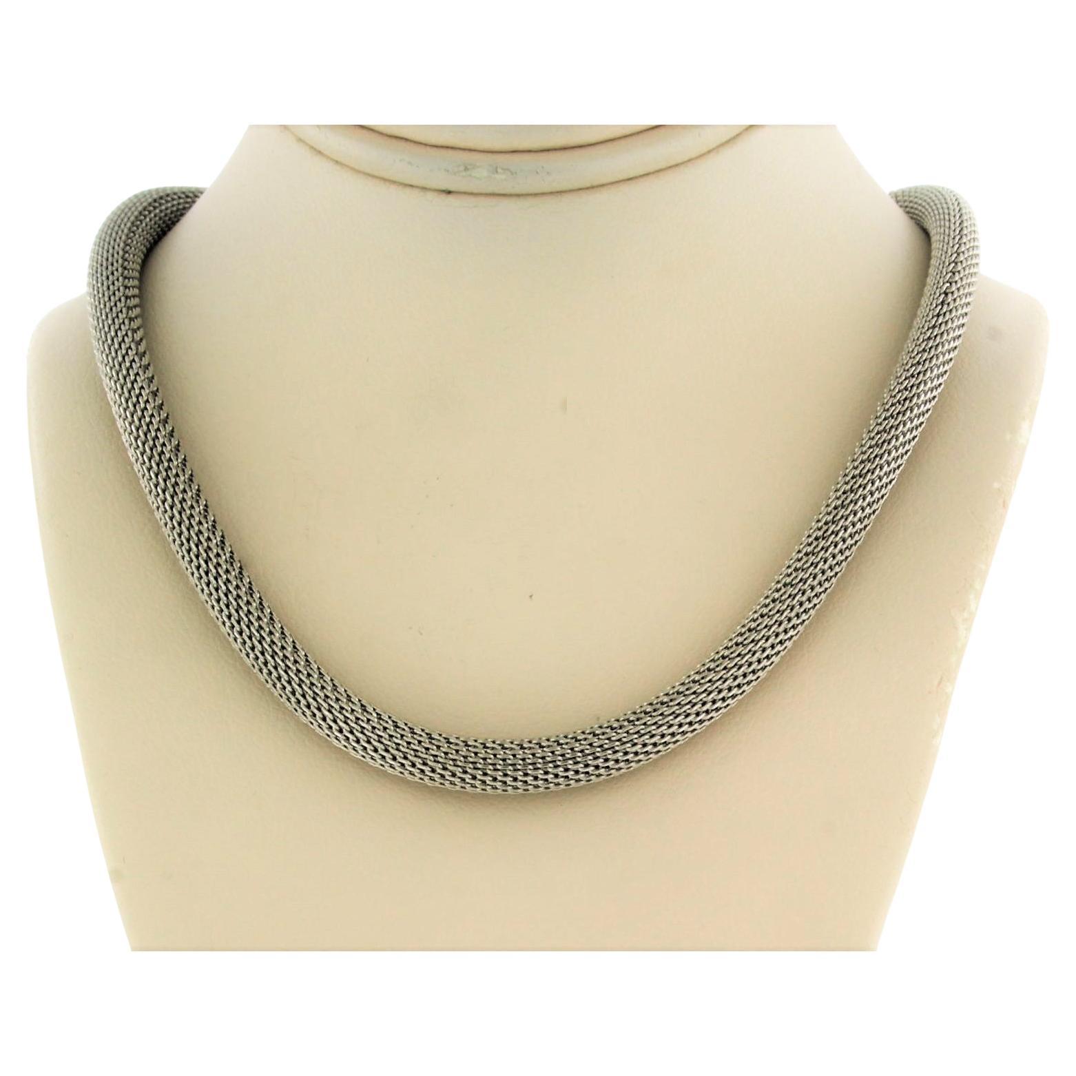 Necklace 14k white gold - 40 cm long - 27.5 grams