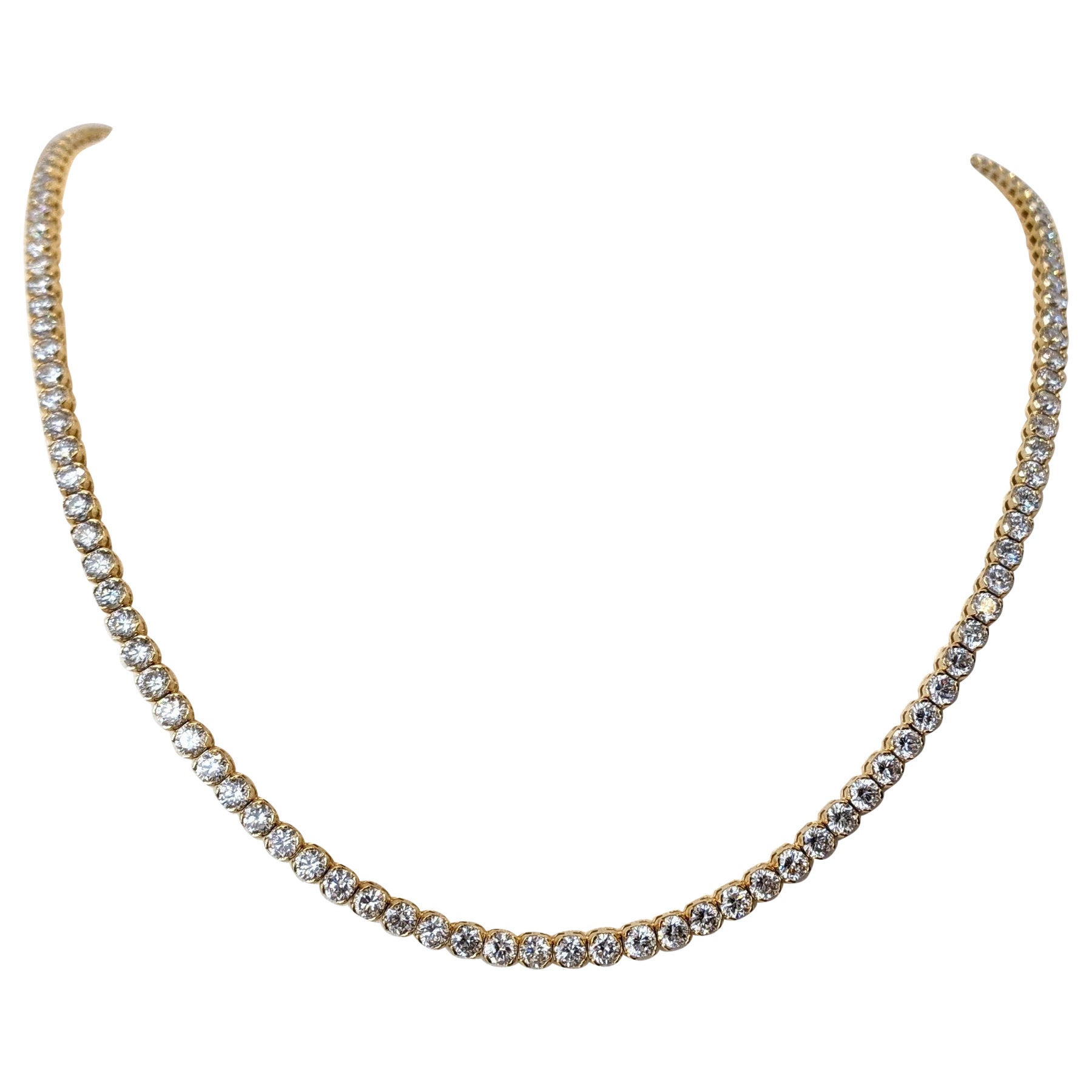 Necklace - 14K Yellow - 21.57ct - Natural diamond - GCI