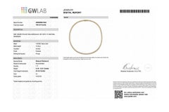 Necklace - 14K Yellow - 23.33ct - Natural diamond - GWLAB