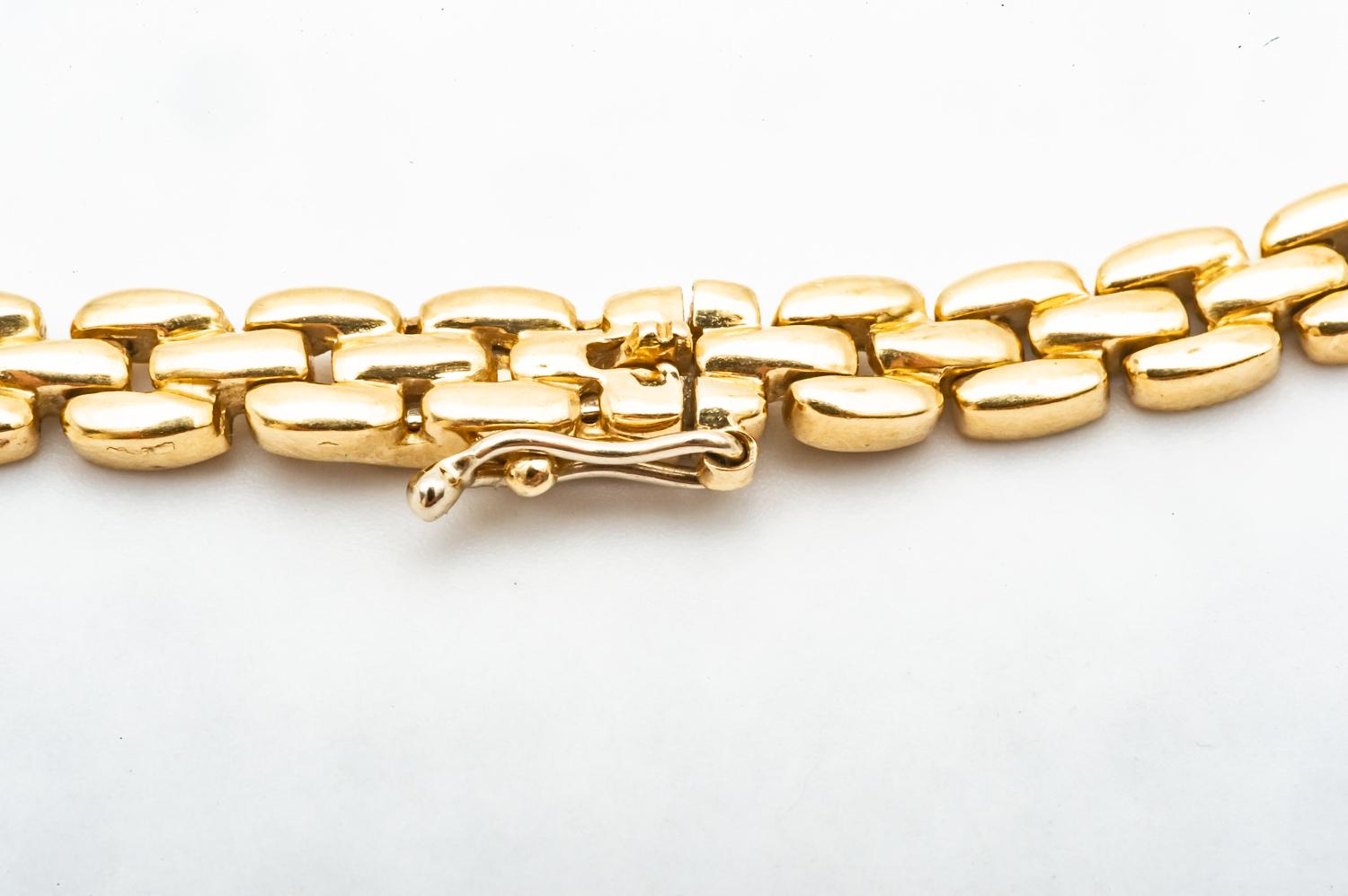 Necklace 18 Carat Yellow Gold and 18 Carat White Gold Diamonds In Excellent Condition In Vannes, FR