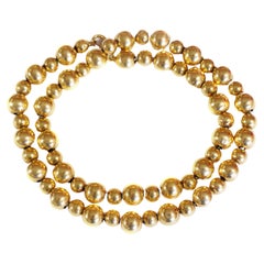 Necklace 18k Gold Balls, French Traditional Necklace from Marseille