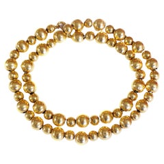 Halskette 18k Gold Kugeln:: Französische Traditionelle Halskette aus Marseille