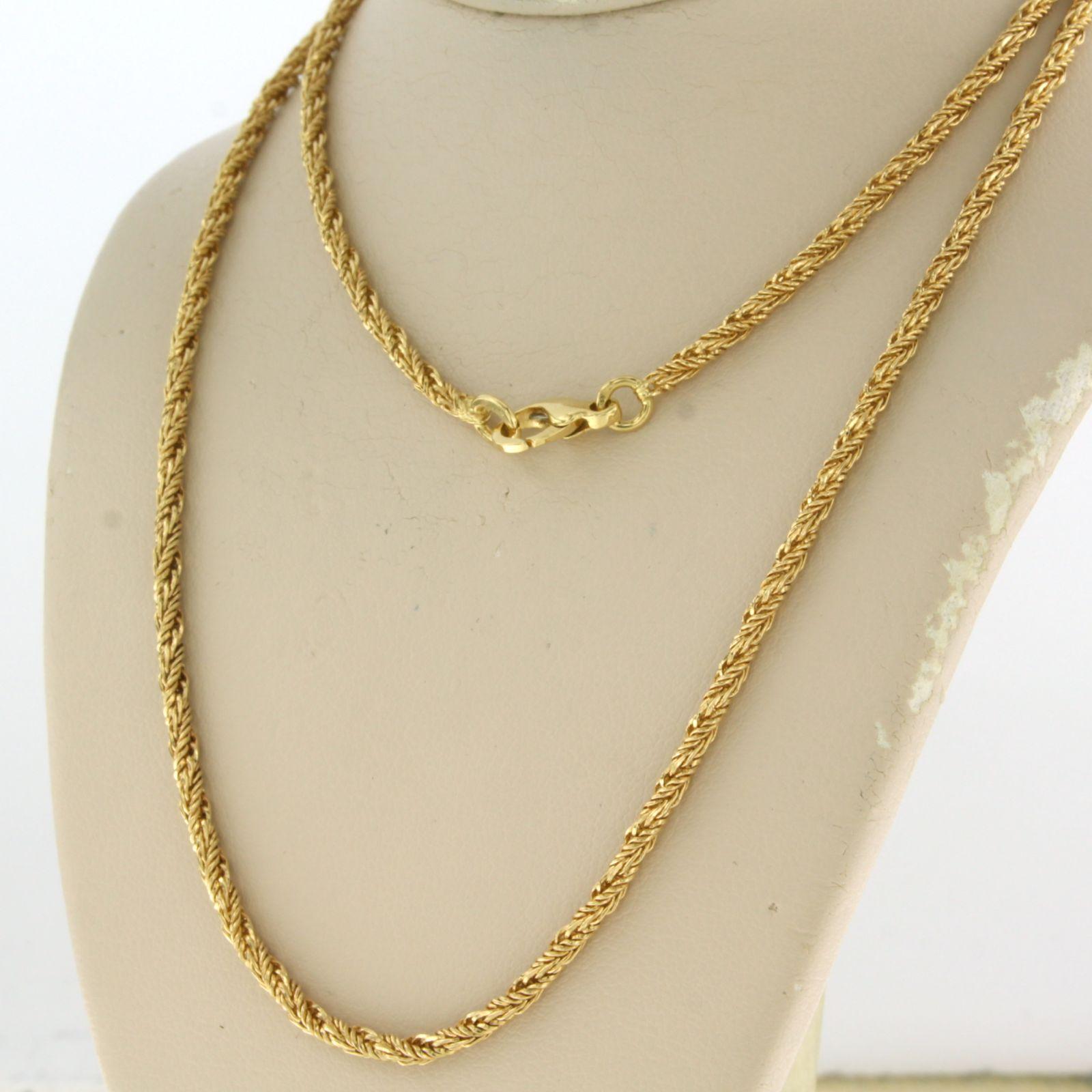 Modern Necklace 18k yellow gold 45 cm long For Sale