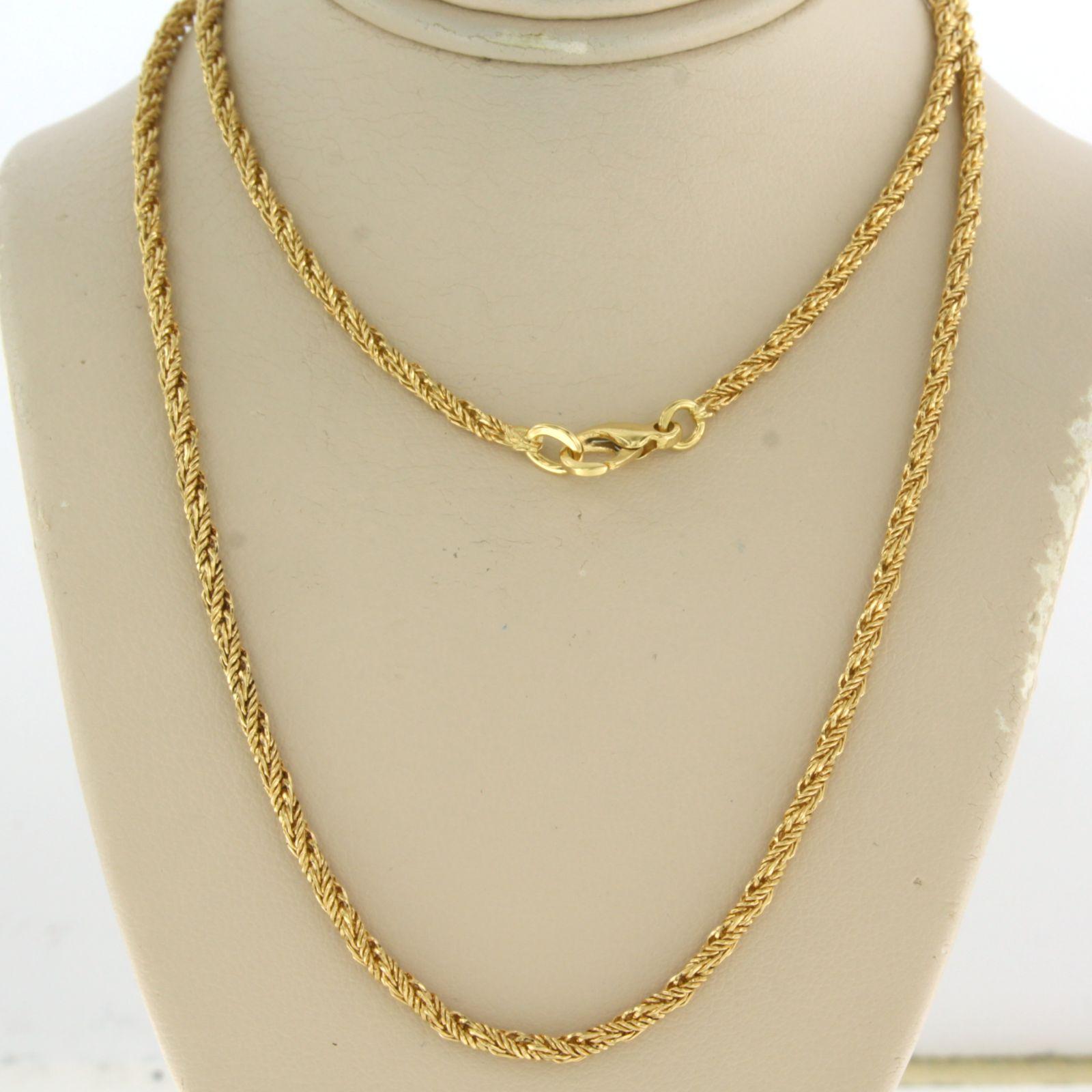 Women's Necklace 18k yellow gold 45 cm long For Sale