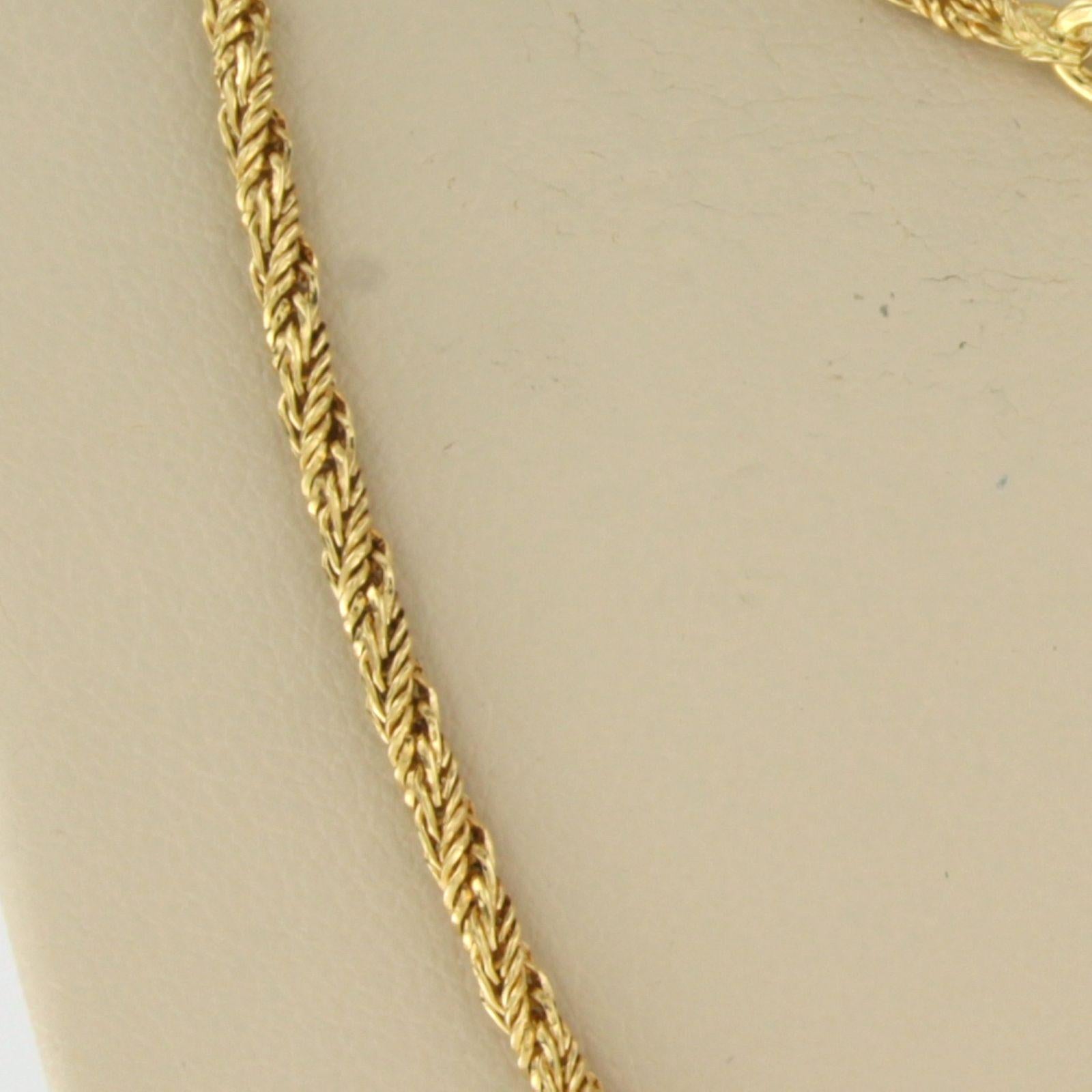 Necklace 18k yellow gold 45 cm long For Sale 2