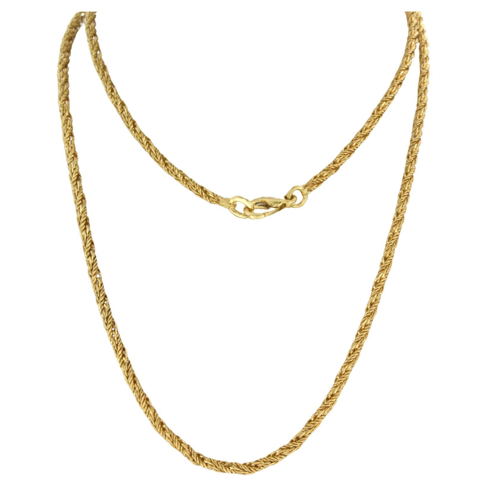 Necklace 18k yellow gold 45 cm long