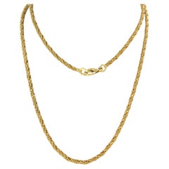 Necklace 18k yellow gold 45 cm long