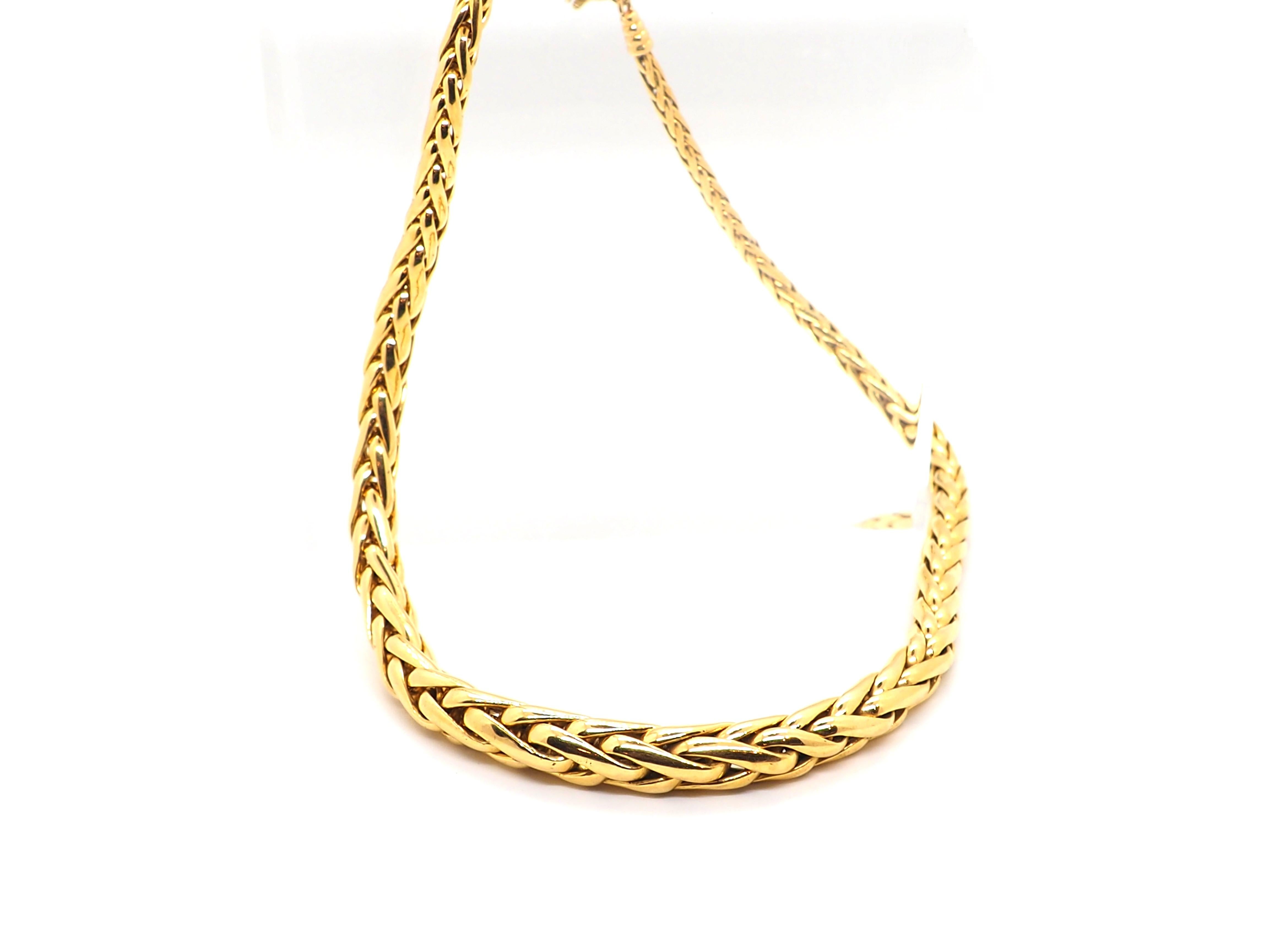 Classic 18 Karat Gold Chain Necklace In Excellent Condition For Sale In Geneva, CH