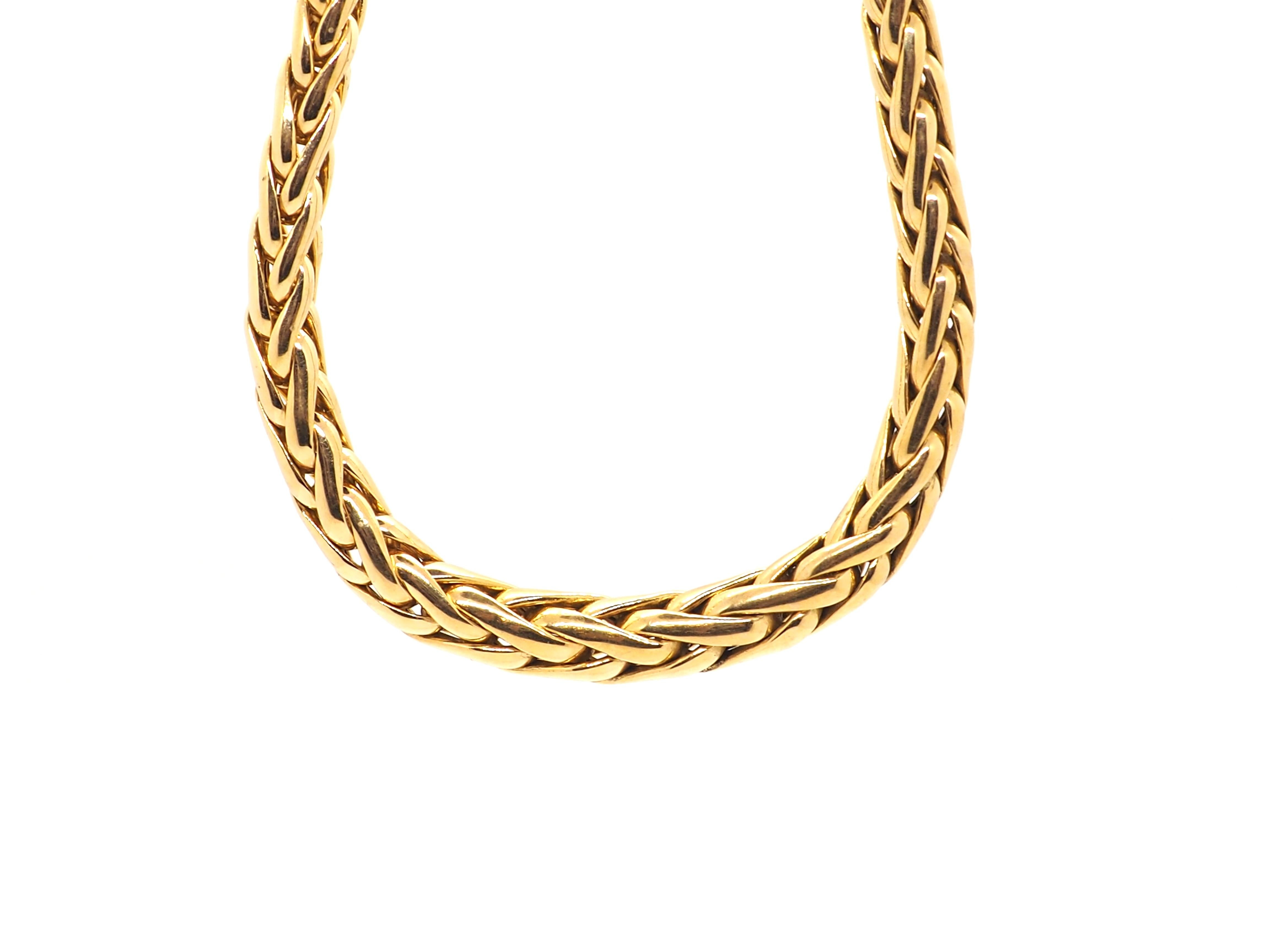 Women's or Men's Classic 18 Karat Gold Chain Necklace For Sale
