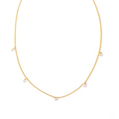 Collier en or jaune 18 carats avec diamants naturels