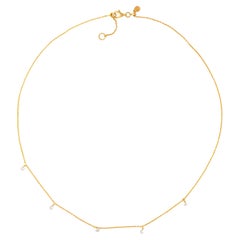 Necklace 18K yellow gold Natural Diamond