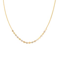 Necklace 18K yellow gold Natural Fancy color Diamond
