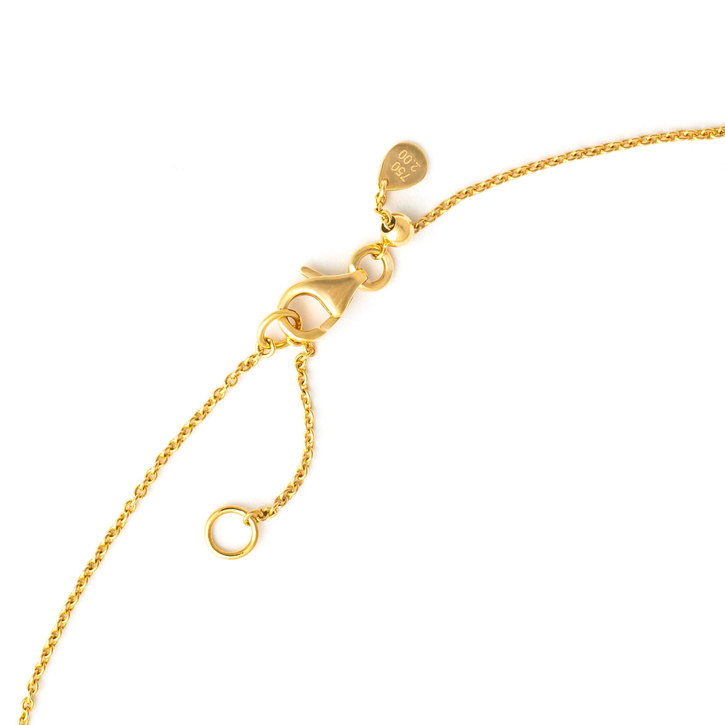Rose Cut Necklace 18K yellow gold Natural Fancy color Diamond For Sale