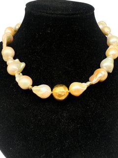 Collar Oro Amarillo 18K con Perlas