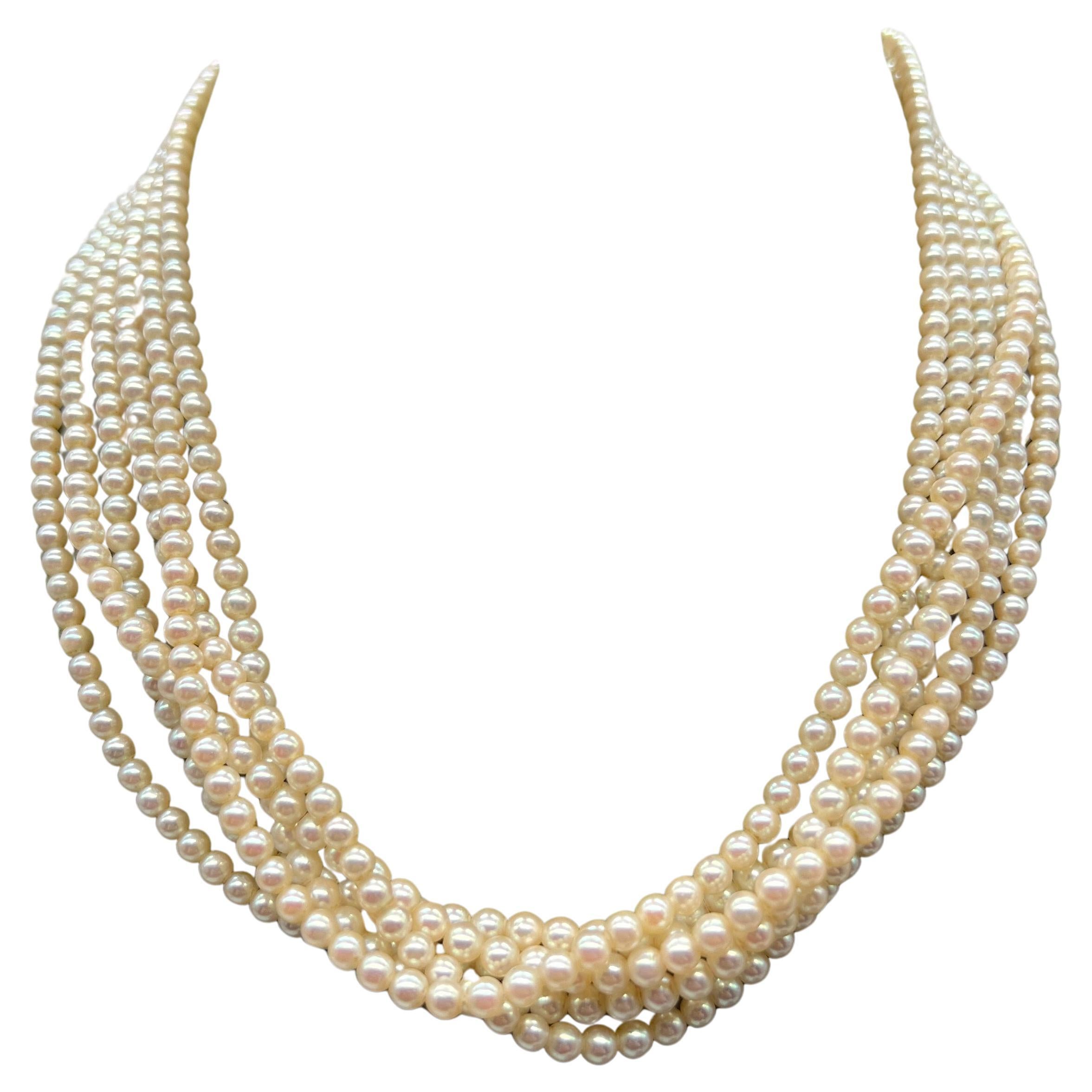 Necklace Akoya Pearls Yellow Gold 18 carat