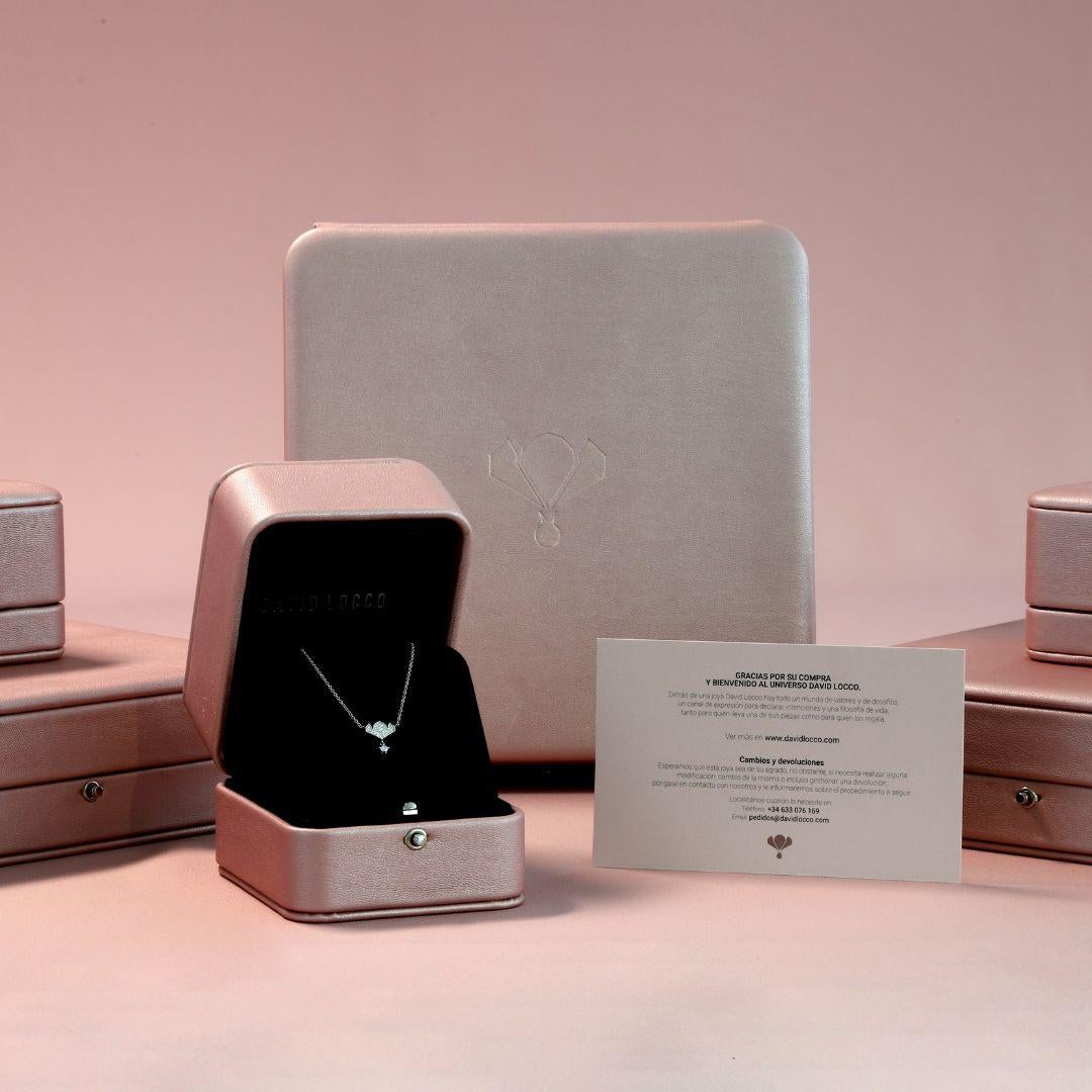 Alma David Locco, collier durable en or blanc 18 carats et diamants Neuf - En vente à VALDEMORO, ES