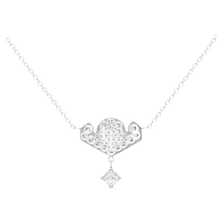 Alma David Locco, collier durable en or blanc 18 carats et diamants en vente