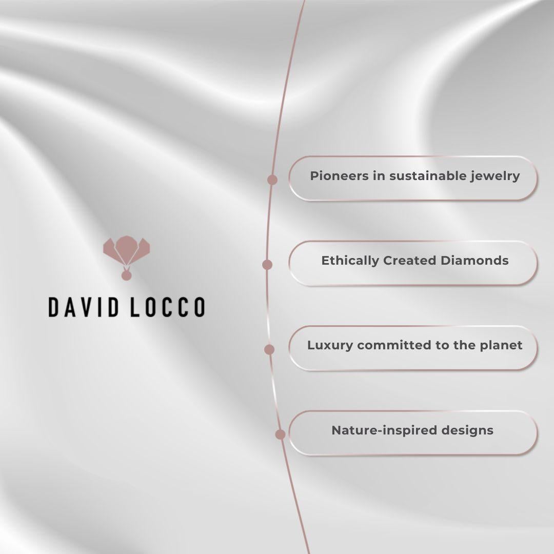 Necklace Alma David Locco Diamonds Rose Gold | Colorless diamonds 18K sustainabl For Sale 1