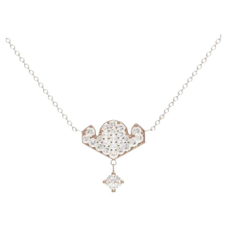 Necklace Alma David Locco Diamonds Rose Gold | Colorless diamonds 18K sustainabl
