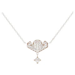 Necklace Alma David Locco Diamonds Rose Gold | Colorless diamonds 18K sustainabl