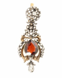 COLLIER ET PAIRE D'OREILLES EN or ET DIAMANTS 19ème Siècle / début 20ème