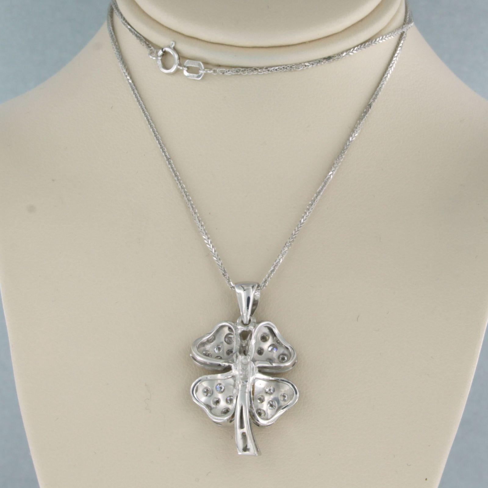 Necklace and pendant st with diamonds 14k and 18k white gold For Sale 1