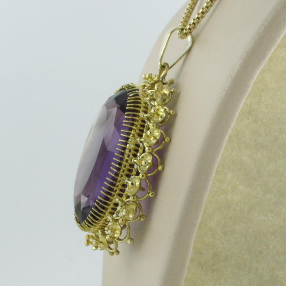 De las mujeres Collar y colgante con amatista de hasta 8,00 ct - oro amarillo de 14k 22,3 gramos en venta