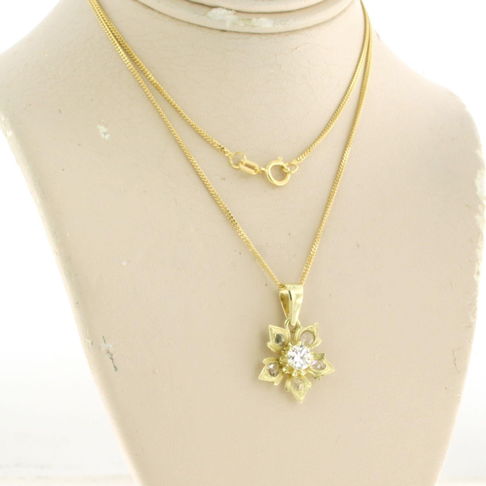 Collana in oro giallo 14k con pendente con diamante taglio brillante da 0,40 ct e diamanti taglio rosa fino a circa 0,10 ct - 45 cm

Descrizione dettagliata

la lunghezza della collana è di 45 cm di lunghezza per 0,7 mm di larghezza

le dimensioni
