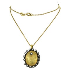 Collar y colgante con diamante talla brillante de hasta 0,20 ct Oro de 18 quilates y plata