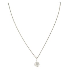 Necklace and pendant with brilliant cut diamond up to 0.30ct 14k gold 2.1 grams