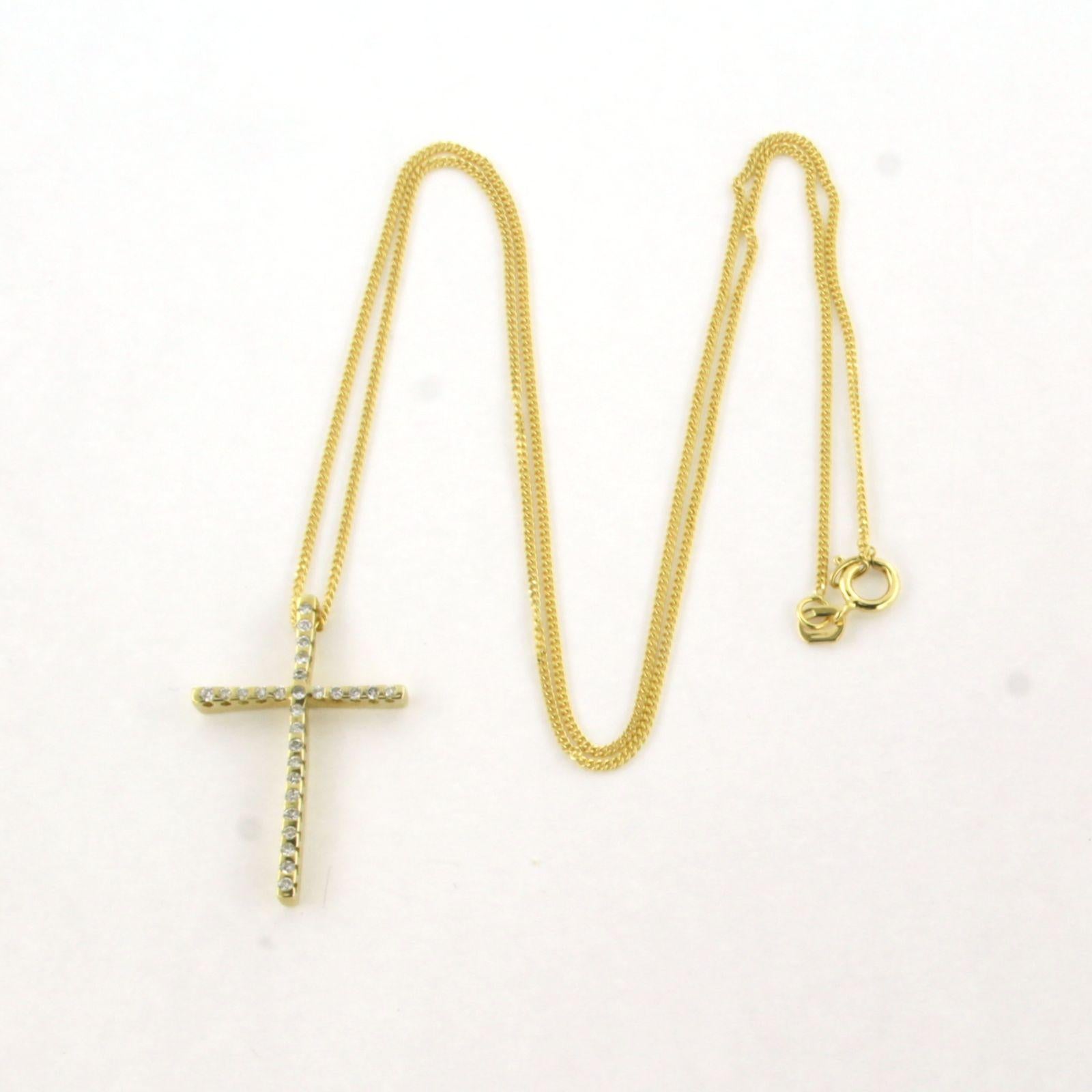De las mujeres Necklace and pendant with brilliant cut diamonds up to 0.27ct 14k gold 3.5 grams en venta