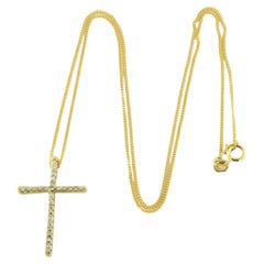 Necklace and pendant with brilliant cut diamonds up to 0.27ct 14k gold 3.5 grams