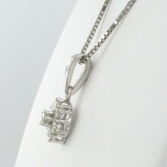 Necklace and pendant with brilliant cut diamonds up to 0.30ct 18k white gold