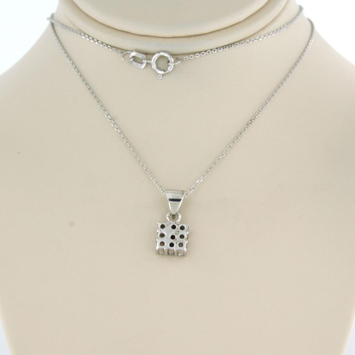 Taglio brillante Brilliante e pendente con diamanti taglio brillante fino a 0,36ct in oro 14k 2,8 grammi in vendita