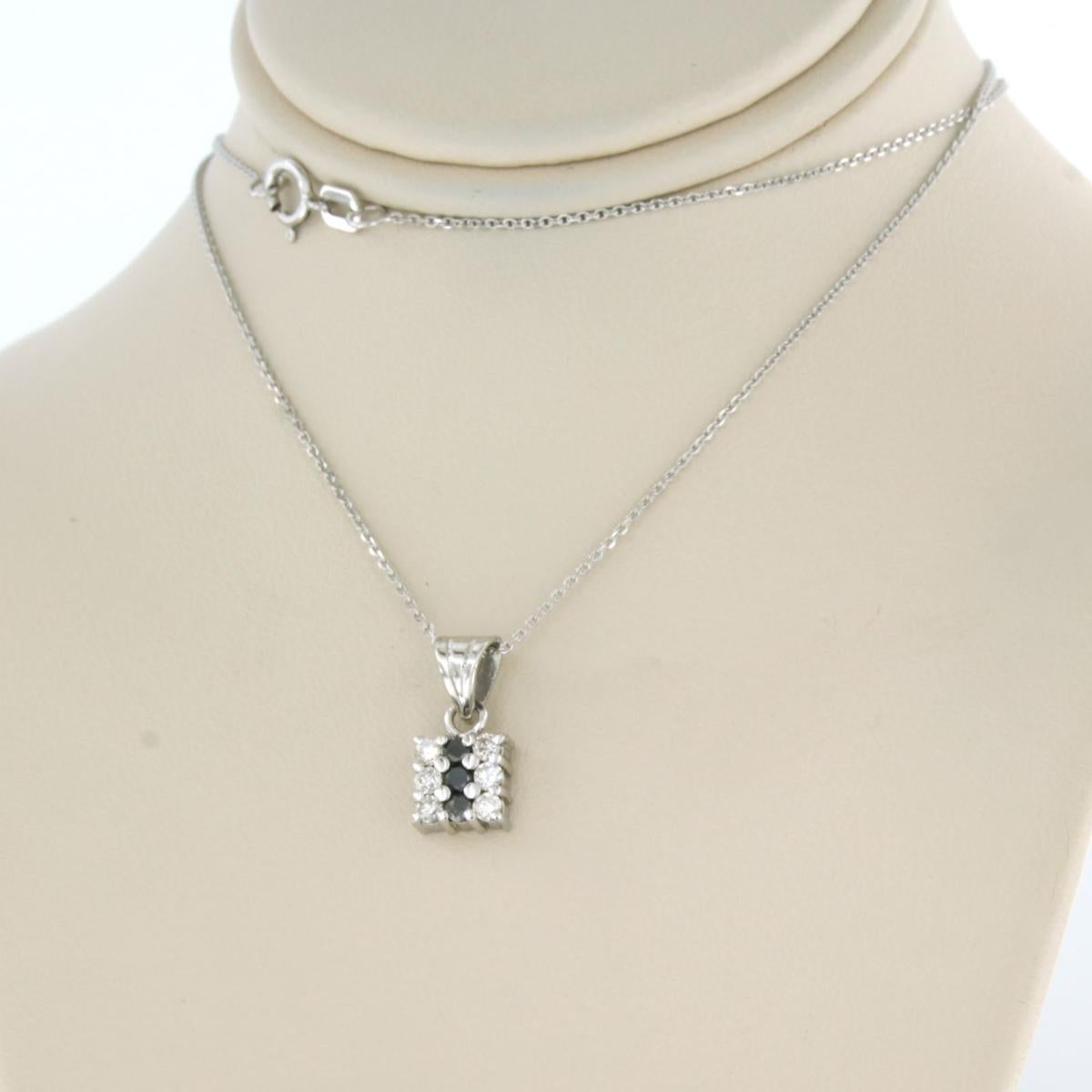 Brilliante e pendente con diamanti taglio brillante fino a 0,36ct in oro 14k 2,8 grammi In condizioni ottime in vendita a The Hague, ZH