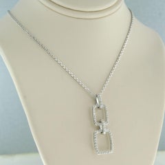 Necklace and pendant with brilliant cut diamonds up to 0.38ct 18k gold 4.2 grams