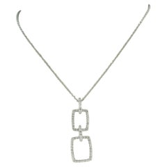 Necklace and pendant with brilliant cut diamonds up to 0.38ct 18k gold 4.2 grams