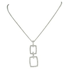 Necklace and pendant with brilliant cut diamonds up to 0.38ct 18k gold 4.2 grams
