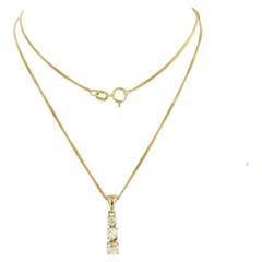 Collar y colgante con diamantes talla brillante de hasta 0,40 ct Oro de 14k 2,9 gramos