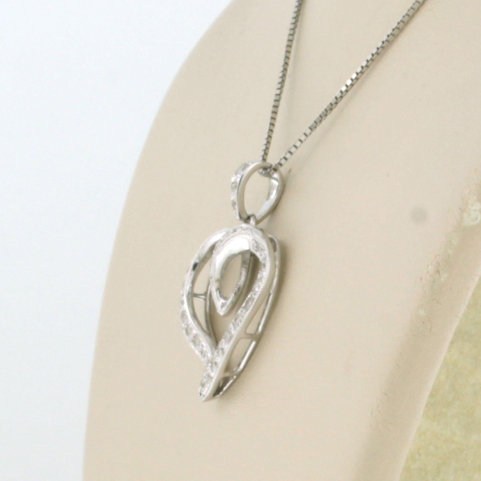 Moderne Collier et pendentif avec diamants taille brillant jusqu'à 0,50 ct Or 14k et 18k en vente